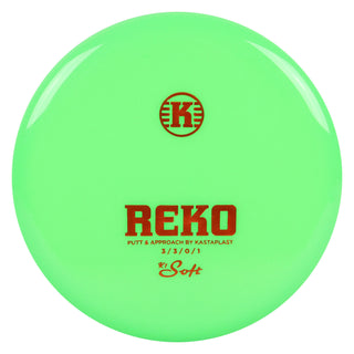 Kastaplast Disc Golf K1 Soft Reko Putter 3/3/0/1 Green/Orange 176 grams
