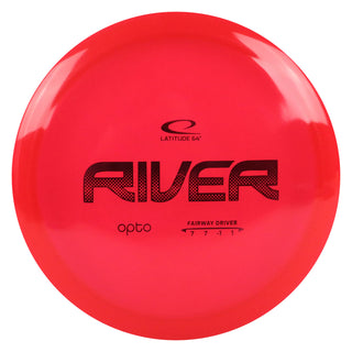 Latitude 64 Disc Golf Opto River Fairway Driver 7/7/-1/1 Red/Red 172 grams
