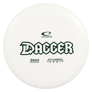 Latitude 64 Disc Golf Zero Hard Dagger Putter 2/5/0/1 White/Green 173 grams