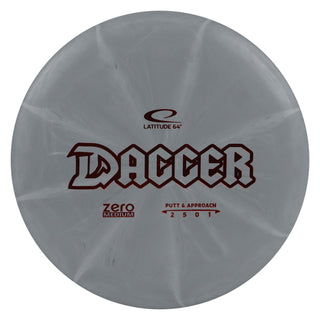 Latitude 64 Disc Golf Zero Medium Burst Dagger Putter 2/5/0/1 Grey/Red 175 grams