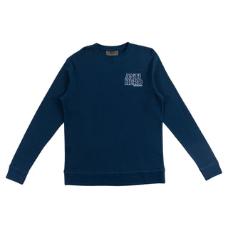 Anti Hero Crew Sweatshirt Lil Blackhero Outline Navy Mens