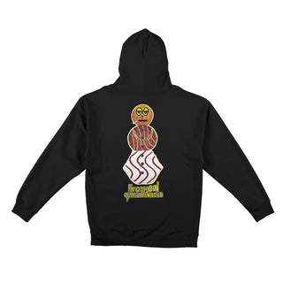 Krooked Skateboards Hoody Quarter Snacks Snackman Black