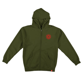 Spitfire Hoody Classic 87 Swirl Zip Army