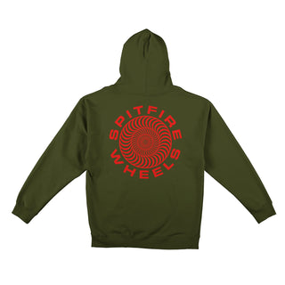 Spitfire Hoody Classic 87 Swirl Zip Army