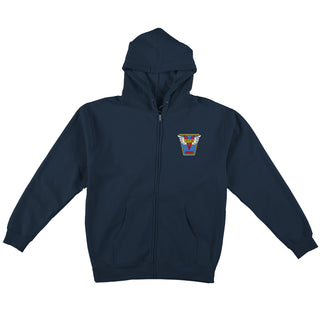 Venture Trucks Skateboard Hoody Emblem Zip Navy/Blue/Yellow/Red
