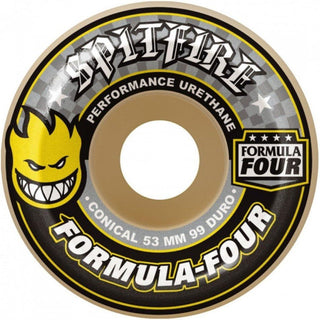Spitfire Wheels 53mm F4 99A Conical Yellow Print