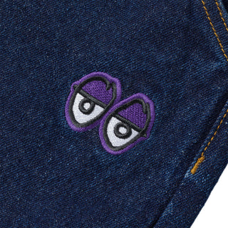 Krooked Skateboards Pants Eyes Denim Twill Dark Rinse Denim
