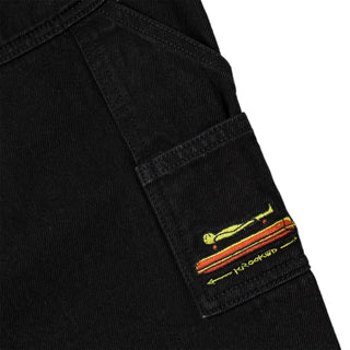 Krooked Skateboards Pants Koffin Carpenter Black Denim