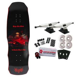 Welcome Skateboard Complete Depths on Dark Lord Red Dip 9.75" x 31.75"