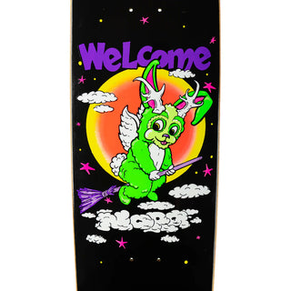 Welcome Skateboard Complete Nora Full Moon on Sphynx Black 8.8" x 32.4"