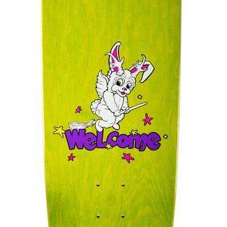Welcome Skateboard Deck Nora Full Moon on Sphynx Black 8.8" x 32.4"