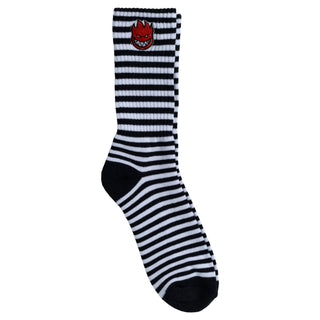 Spitfire Wheels Socks Bighead Fill Embroidered Black/White