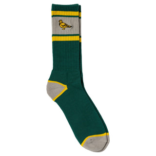 Anti Hero Skateboards Socks Lil Pigeon Embroidered Green/Yellow/Grey
