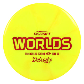 Discraft Disc Golf 2026 Worlds Z Swirl Zone SS Putt and Approach Yellow/Red 173g