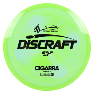 Discraft Disc Golf Anthony Barela Signature ESP Cigarra Fairway Driver 7/6/-1/2 Green Blue/Black 164-166g
