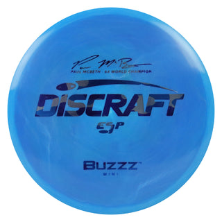 Discraft Disc Golf Paul McBeth ESP Buzzz Mini 6" Thrower or Marker Blue/Blue Camo
