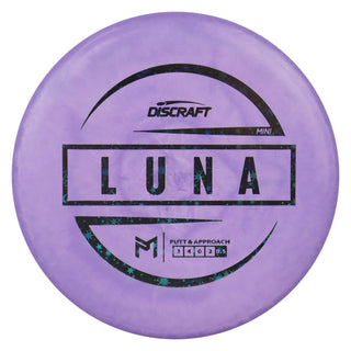 Discraft Disc Golf McBeth Luna Mini 6" Thrower or Marker Light Purple/Black Holo Stars