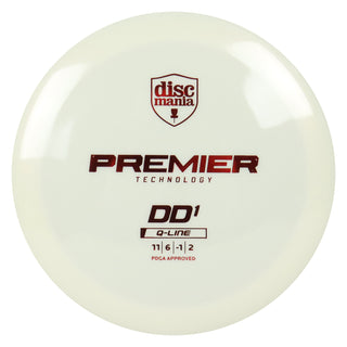 Discmania Disc Golf Premier Q-Line DD1 Distance Driver 11/6/-1/2 White/Red 169 grams