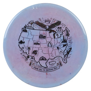Prodigy Disc Golf 400 Fractal A5 Sea To Shining Sea Putt and Approach 4/3/0/2 Blue Red/Oil Slick 174 grams