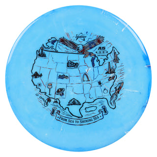 Prodigy Disc Golf 400 Fractal A5 Sea To Shining Sea Putt and Approach 4/3/0/2 Blue/USA 174 grams