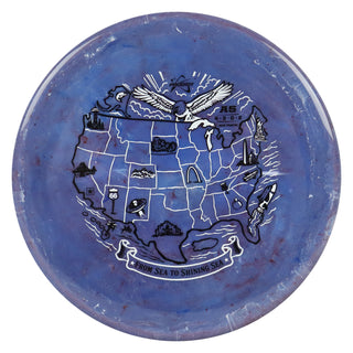 Prodigy Disc Golf 400 Fractal A5 Sea To Shining Sea Putt and Approach 4/3/0/2 Dark Blue Red/White 176 grams