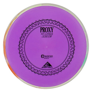 Axiom Disc Golf Electron Proxy Putter 3/3/-1/0.5 Purple/Orange Blend 173 grams