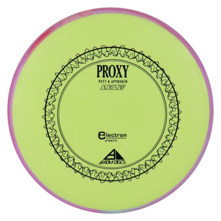 Axiom Disc Golf Electron Proxy Putter 3/3/-1/0.5 Yellow/Purple Blend 168 grams