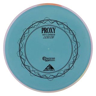 Axiom Disc Golf Electron Proxy Soft Putter 3/3/-1/0.5 Billiard Green/Lavender Blend 166 grams