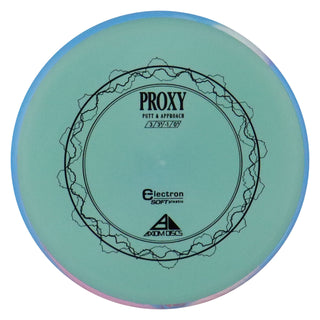 Axiom Disc Golf Electron Proxy Soft Putter 3/3/-1/0.5 Billiard Green/Blue Blend 166 grams