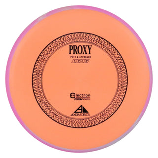 Axiom Disc Golf Electron Proxy Firm Putter 3/3/-1/0.5 Orange/Purple Blend 173 grams