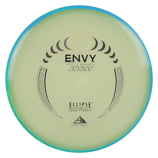 Axiom Disc Golf Eclipse Glow Envy Putt and Approach 3/3/0/2 Glow/Blue Blend 172 grams