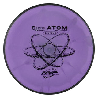 MVP Disc Golf Electron Atom Soft Putter 3/3/0/1 Purple Smoke 172 grams