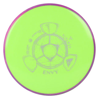 Axiom Disc Golf Neutron Envy Putter 3/3/0/2  DayGlo/Purple Blend 171 grams