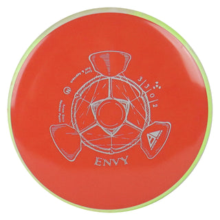 Axiom Disc Golf Neutron Envy Putter 3/3/0/2  Orange/Lime Blend 172 grams