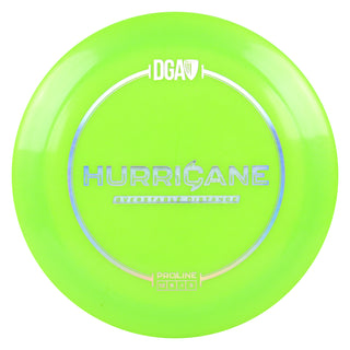 DGA Disc Golf Proline Hurricane Distance Driver 12/5/-1/3 Neon Green/Holo 173-174g