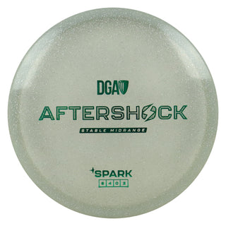 DGA Disc Golf Spark Aftershock Midrange 5/4/0/2 Clear/Green 175-176g