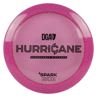 DGA Disc Golf Spark Hurricane Distance Driver 12/5/-1/3 Pink/Black 170-172g