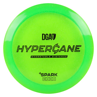 DGA Disc Golf Spark Hypercane Distance Driver 13/4/0/4 Green/Black 170-172g