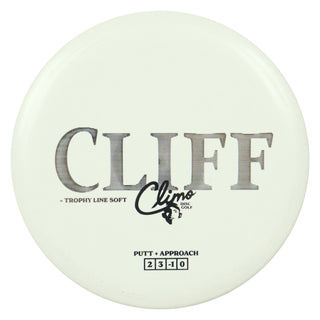 Climo Disc Golf First Run Trophy Line Soft Cliff Putt and Approach 2/3/-1/0 White/Silver 170g