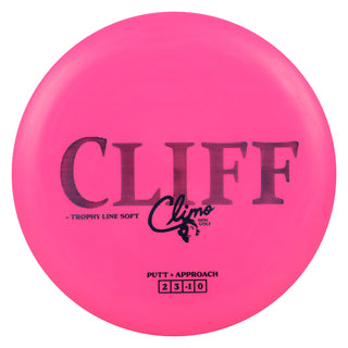 Climo Disc Golf First Run Trophy Line Soft Cliff Putt and Approach 2/3/-1/0 Pink/Blue 174g