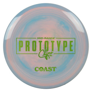 Climo Disc Golf Prototype Signature Line Coast Midrange 6/6/-1/1 Blue Pink/Olive 170g