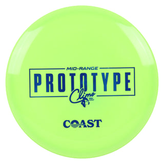 Climo Disc Golf Prototype Signature Line Coast Midrange 6/6/-1/1 Lime Green/Blue 177g