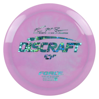 Discraft Disc Golf Paul McBeth Signature ESP Force Distance Driver 12/5/0/3 Purple/Blue Flowers 170-172g