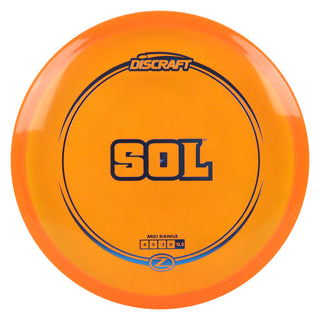 Discraft Disc Golf Z Line Sol Midrange Disc 4/5/-3/0 Orange/Blue 173-174g
