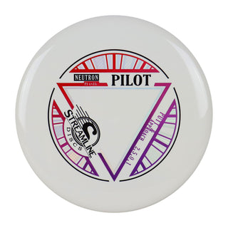 Streamline Disc Golf Neutron Pilot Putter 2/5/0/1 White/Red Purple 174 grams