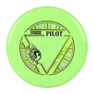 Streamline Disc Golf Neutron Pilot Putter 2/5/0/1 Lime/Gold 175 grams