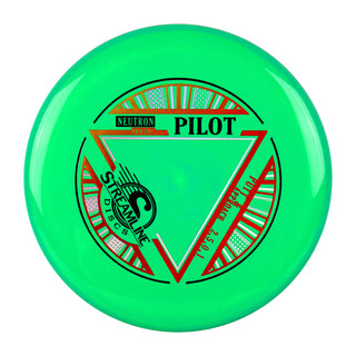 Streamline Disc Golf Neutron Pilot Putter 2/5/0/1 Green/Red Orange 174 grams