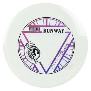 Streamline Disc Golf Neutron Runway Midrange Driver 5/4/0/3.5 White/Purple 177 grams