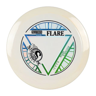 Streamline Disc Golf Neutron Flare Distance Driver 9/4/0/3.5 White/Blue Green 175 grams