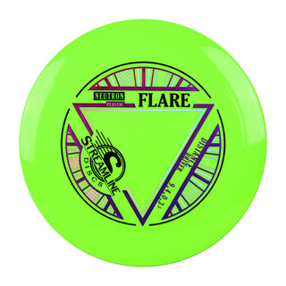Streamline Disc Golf Neutron Flare Distance Driver 9/4/0/3.5 Neon Green/Purple 174 grams